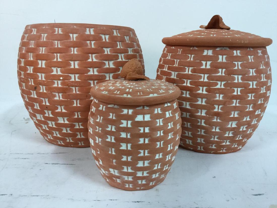 Lot 3 Ceramic Pottery Jars (1 of 8)
