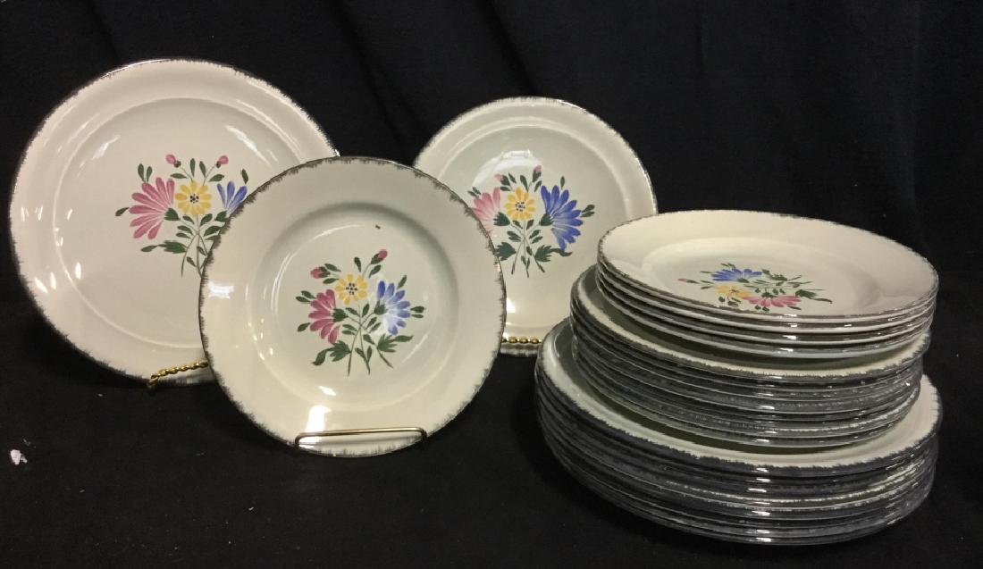 Set 23 Hand Painted French Ceramic Plates (1 of 5)