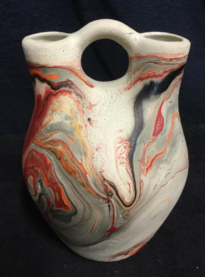 Handmade Clay Marbled Bud Vase (1 of 8)