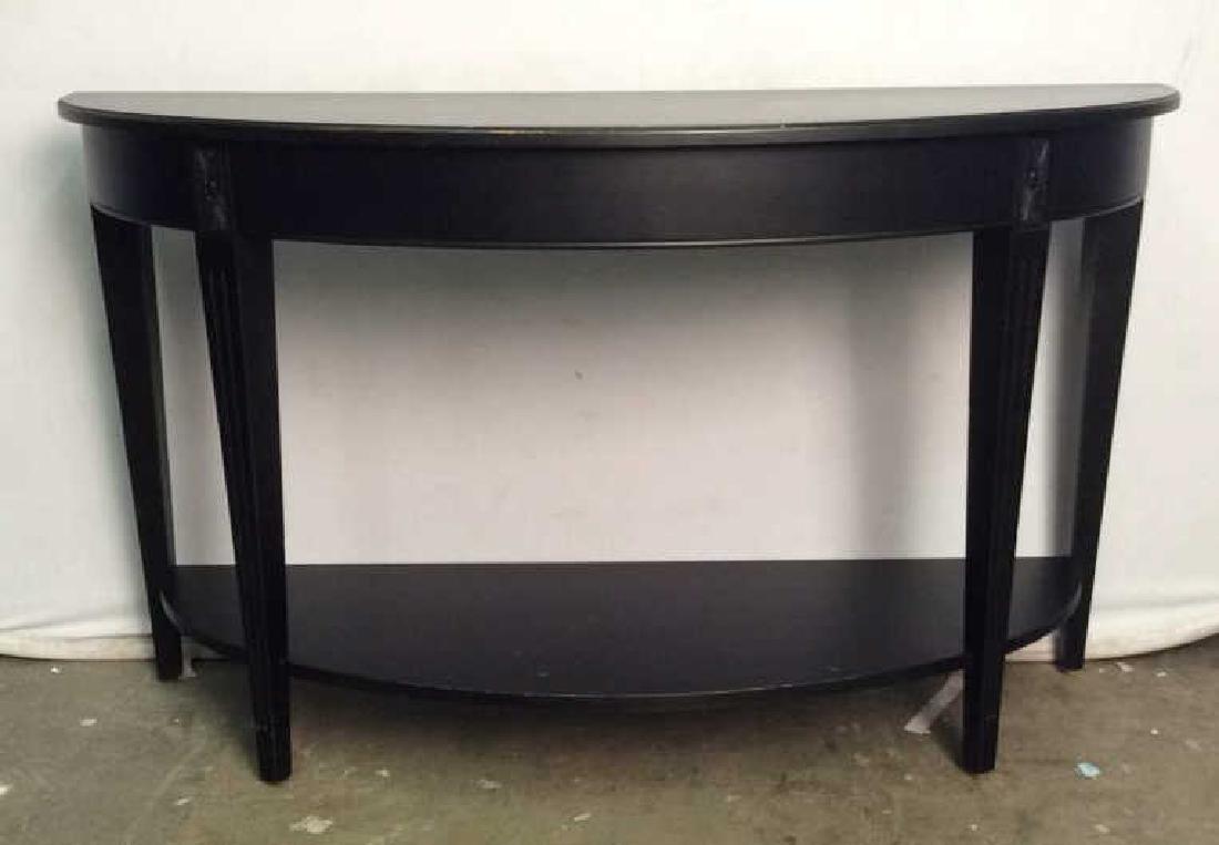 ETHAN ALLEN New Country Black Wooden Console Table (1 of 8)