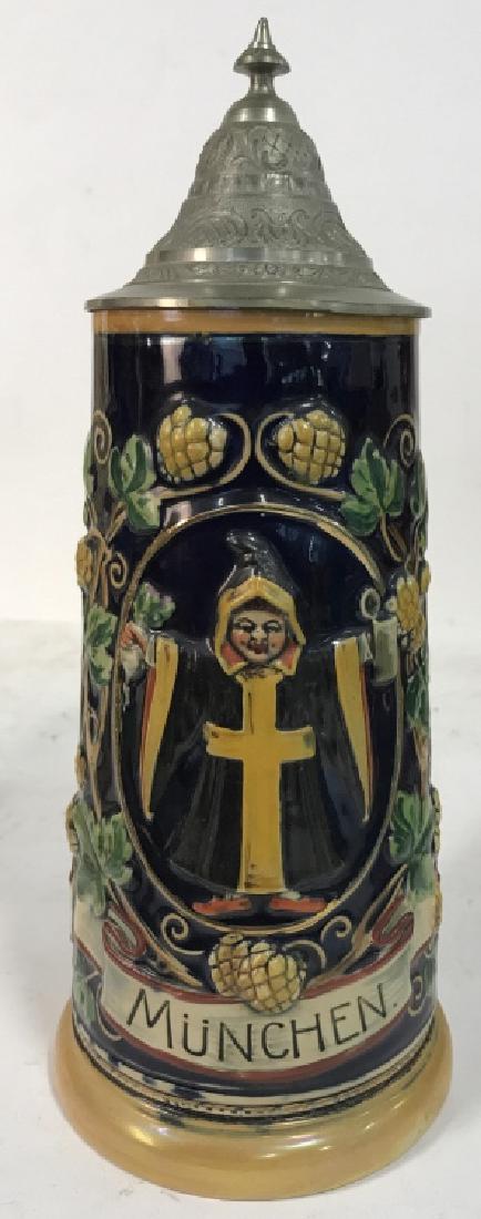 Ceramic Pewter MÜNCHEN German Beer Stein (1 of 9)