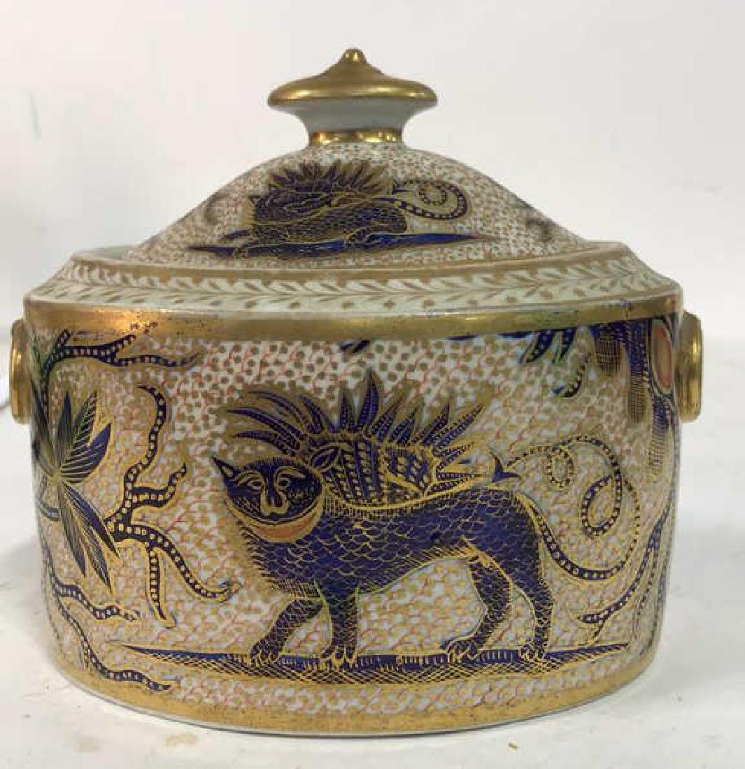 Intricate Design Porcelain Lidded Bowl w Dragon (1 of 10)