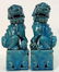 Vintage/Antique Pair Ceramic Foo Dogs - 2