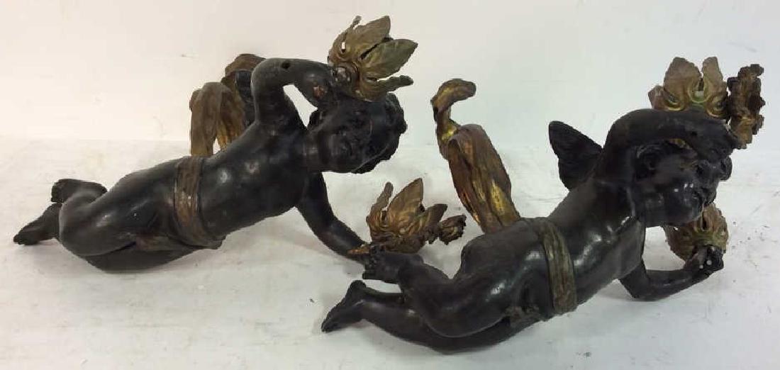 Vintage/Antique Pair Cupid Figural Candleholders (1 of 11)