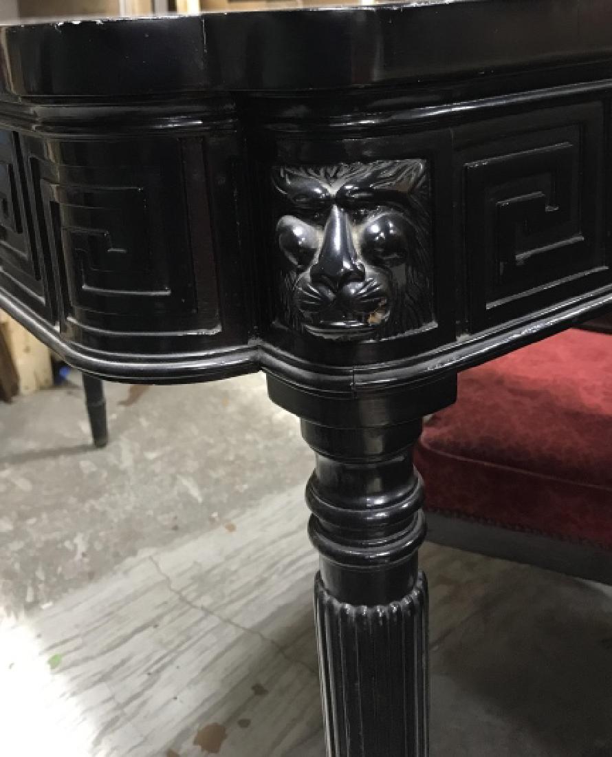 Asian Lacquer Black Toned Wooden Console Table (1 of 8)