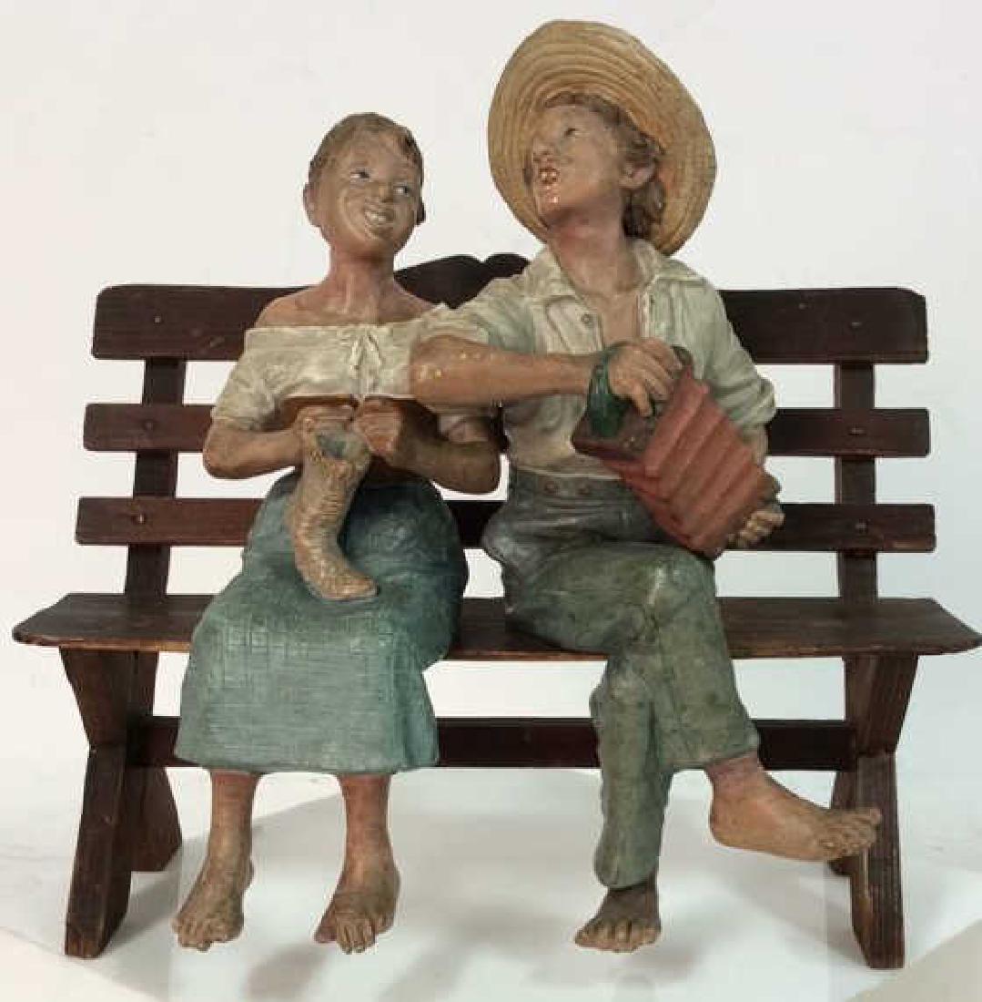 Set 3 Signed Folk Art FIgural Sculpture (1 of 11)