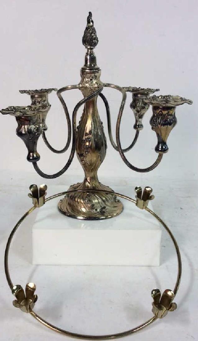 Signed Silver Plate Art Nouveau Metal Candelabras (1 of 11)