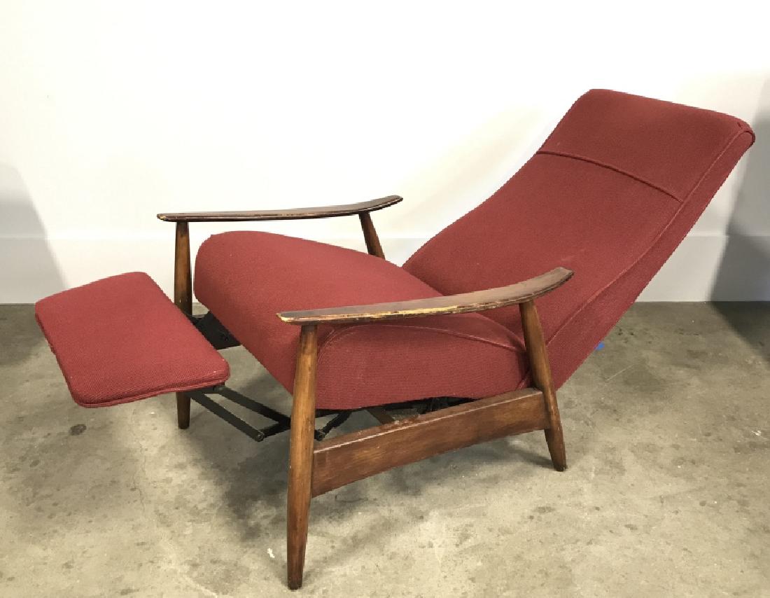 MILO BAUGHMAN for THAYER COGGIN Lounge Chair: part of personal curated collection of Major furniture company CEO,, Original MILO BAUGHMAN for THAYER COGGIN Lounge Chair. Vintage mid century modern reclining lounge arm chair. No. pa. 3801. High Ba