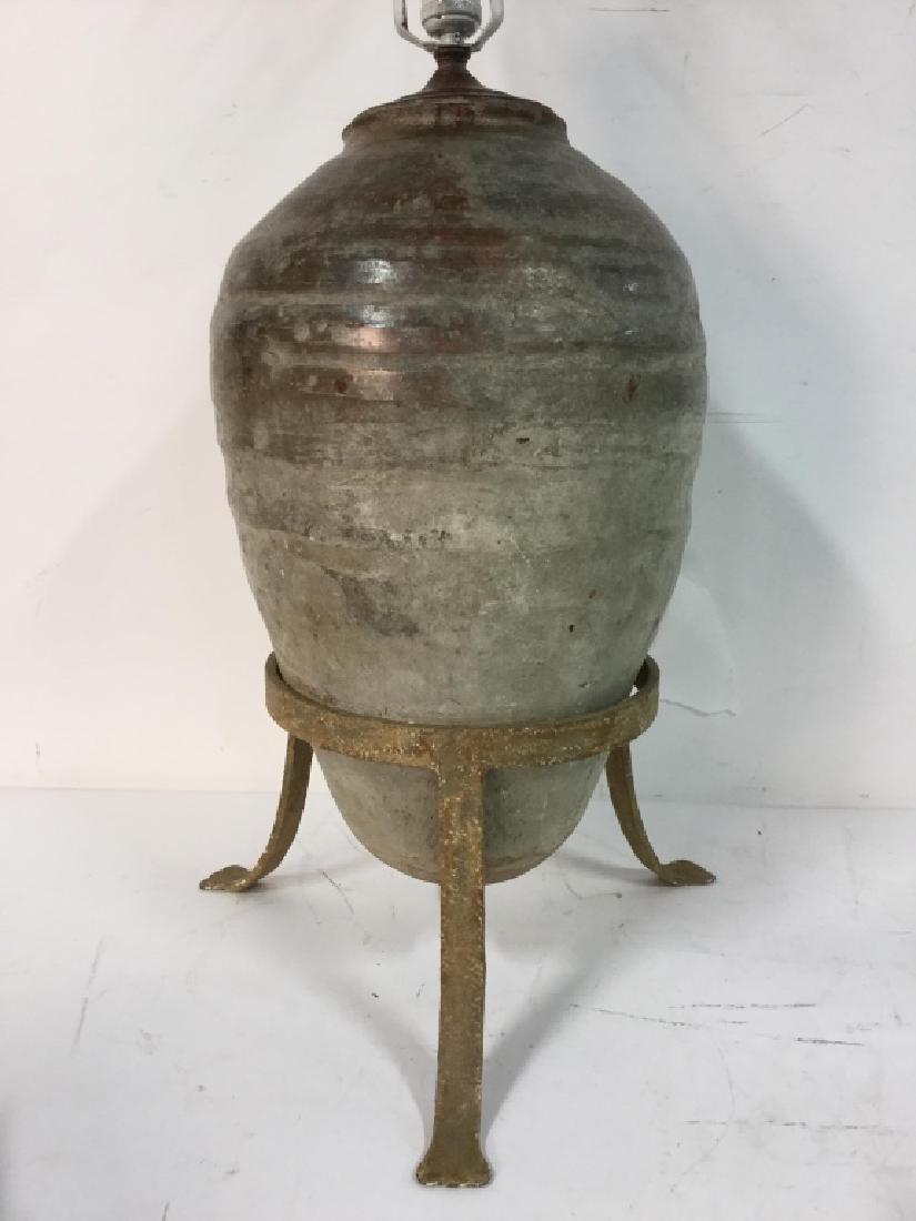 19th C Mediterranean Terracotta Jar Lamp (1 of 10)