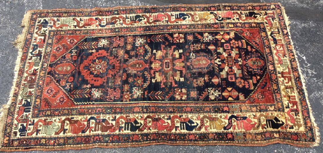 Vintage Handmade Multicolored Wool Rug (1 of 10)