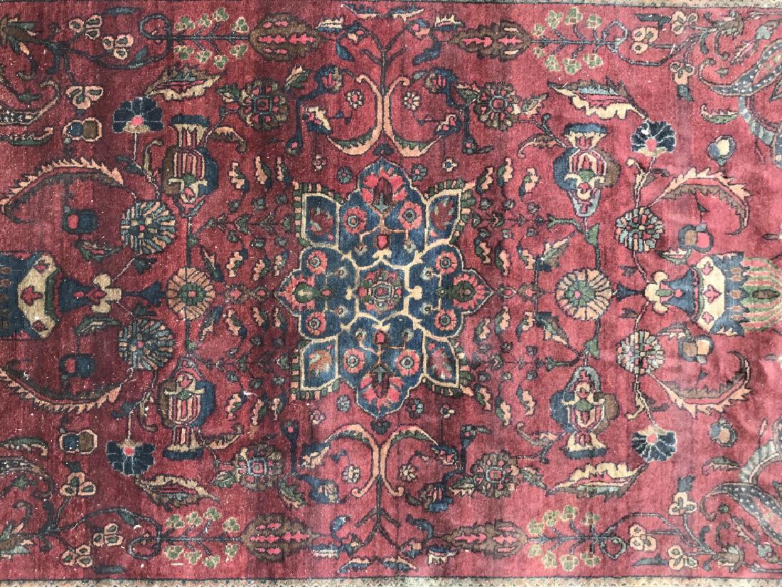 Antique Handmade Floral Detailed Wool Rug (1 of 10)