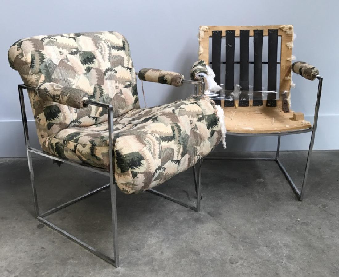 Pair MILO BAUGHMAN Thin Line Chrome Chair Frames (1 of 12)