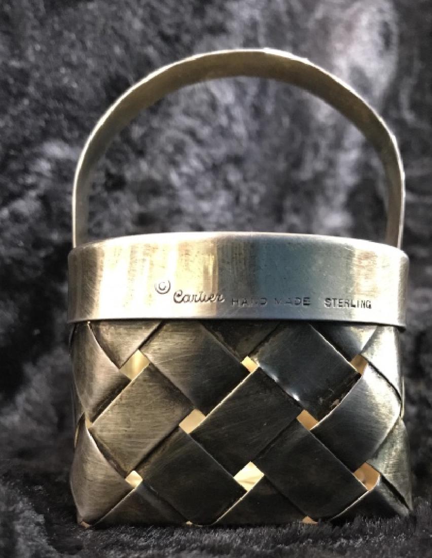 CARTIER Hand Made Sterling Minitature Basket (1 of 7)