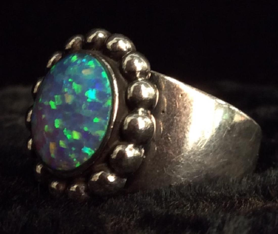 Mid Century Sterling W Opal Ring (1 of 5)