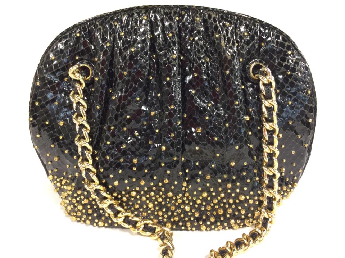 JUDITH LEIBER Italian Studded Black Purse (1 of 12)