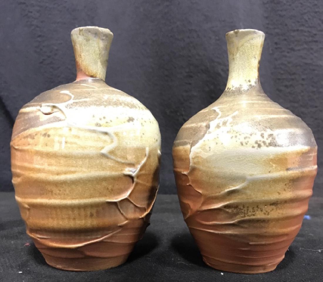 Pair Vintage JS Signed Ceramic Vases (1 of 8)