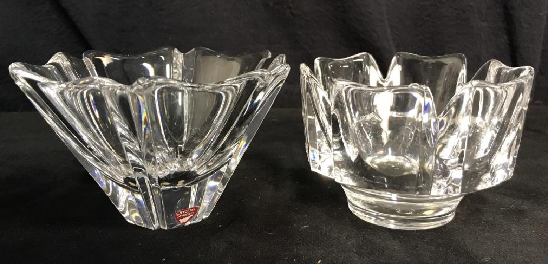 Lot 2 ORREFORS SWEDEN Cut Crystal Bowls (1 of 10)