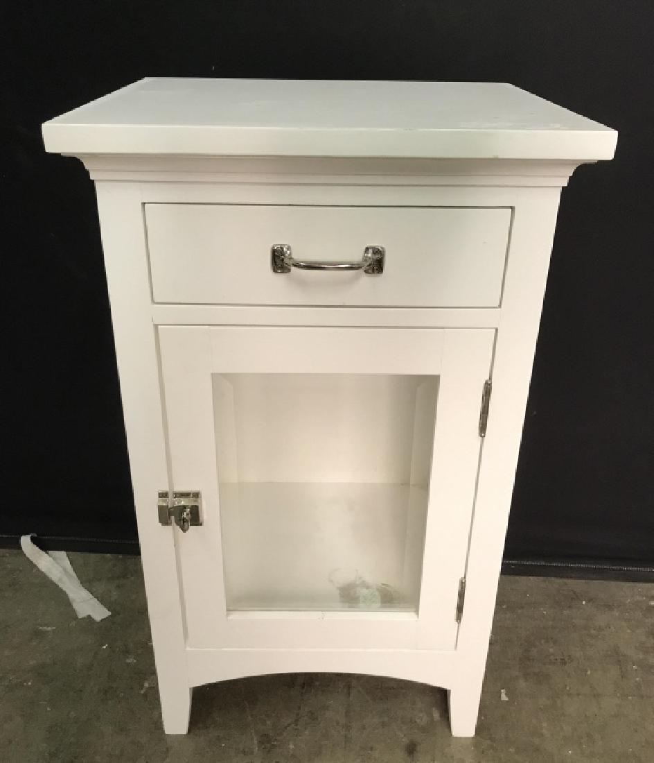 RESTORATION HARDWARE Side Table W Cabinet (1 of 8)
