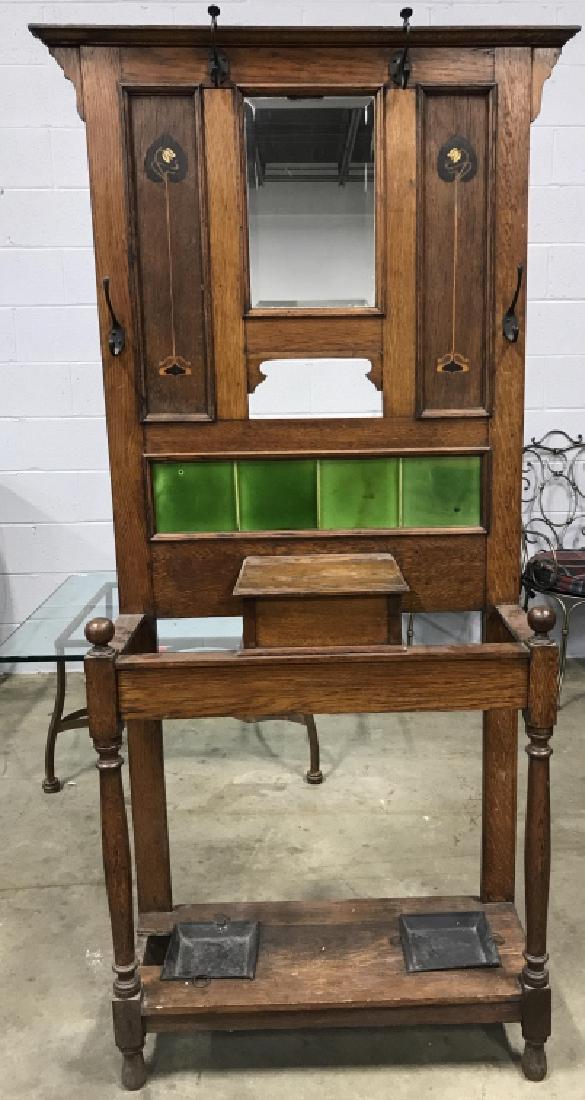 Arts and Crafts Antique Hall Stand (1 of 10)