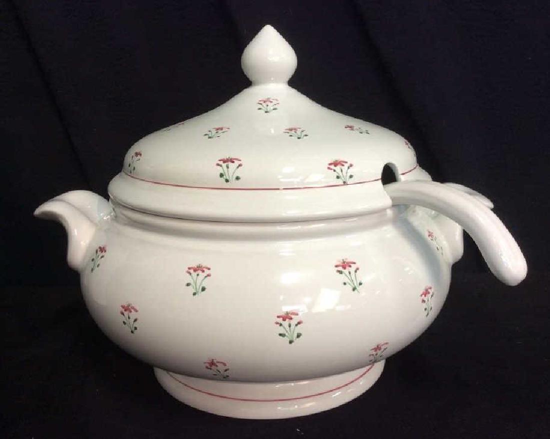 Hand Painted Lidded Tureen w Ladle Italy (1 of 10)
