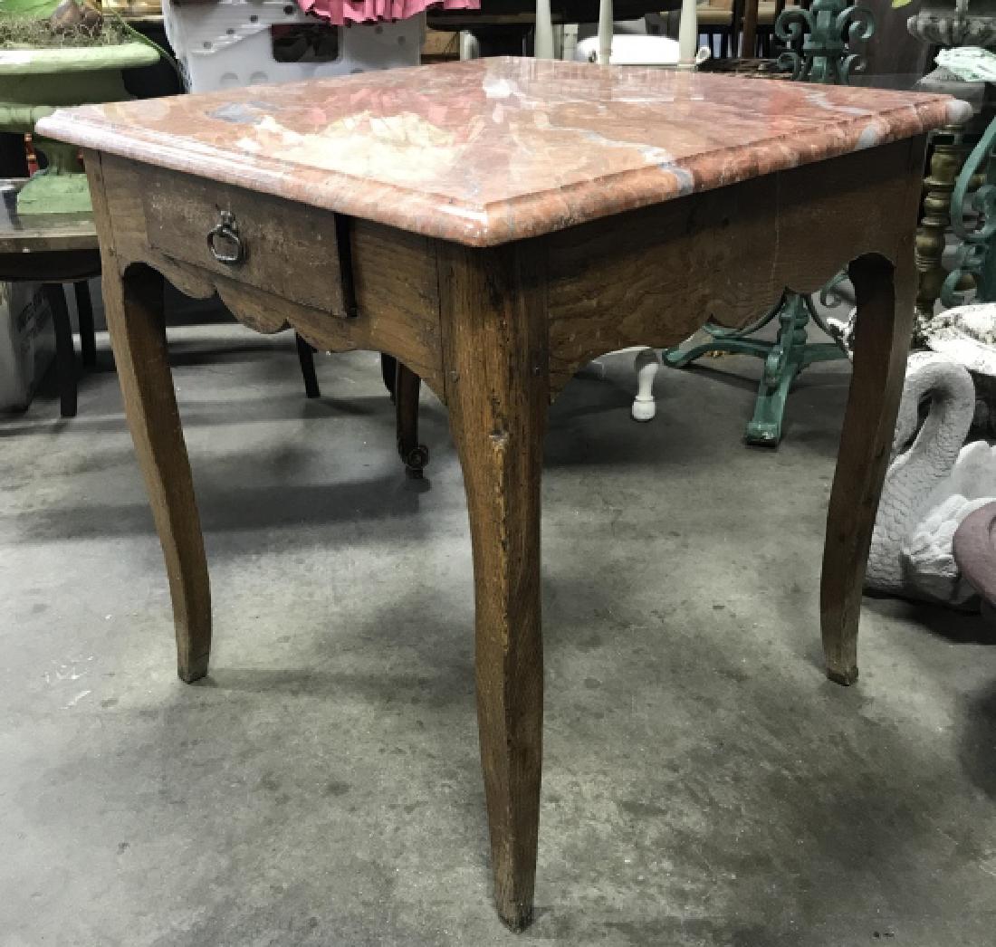 Vintage Marble Top End Table W Drawer (1 of 8)