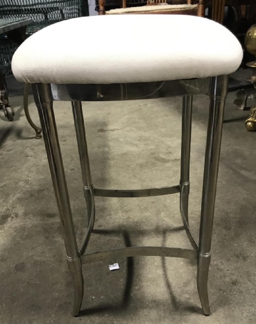 Upholstered Cushioned Metal Leg Stool (1 of 7)