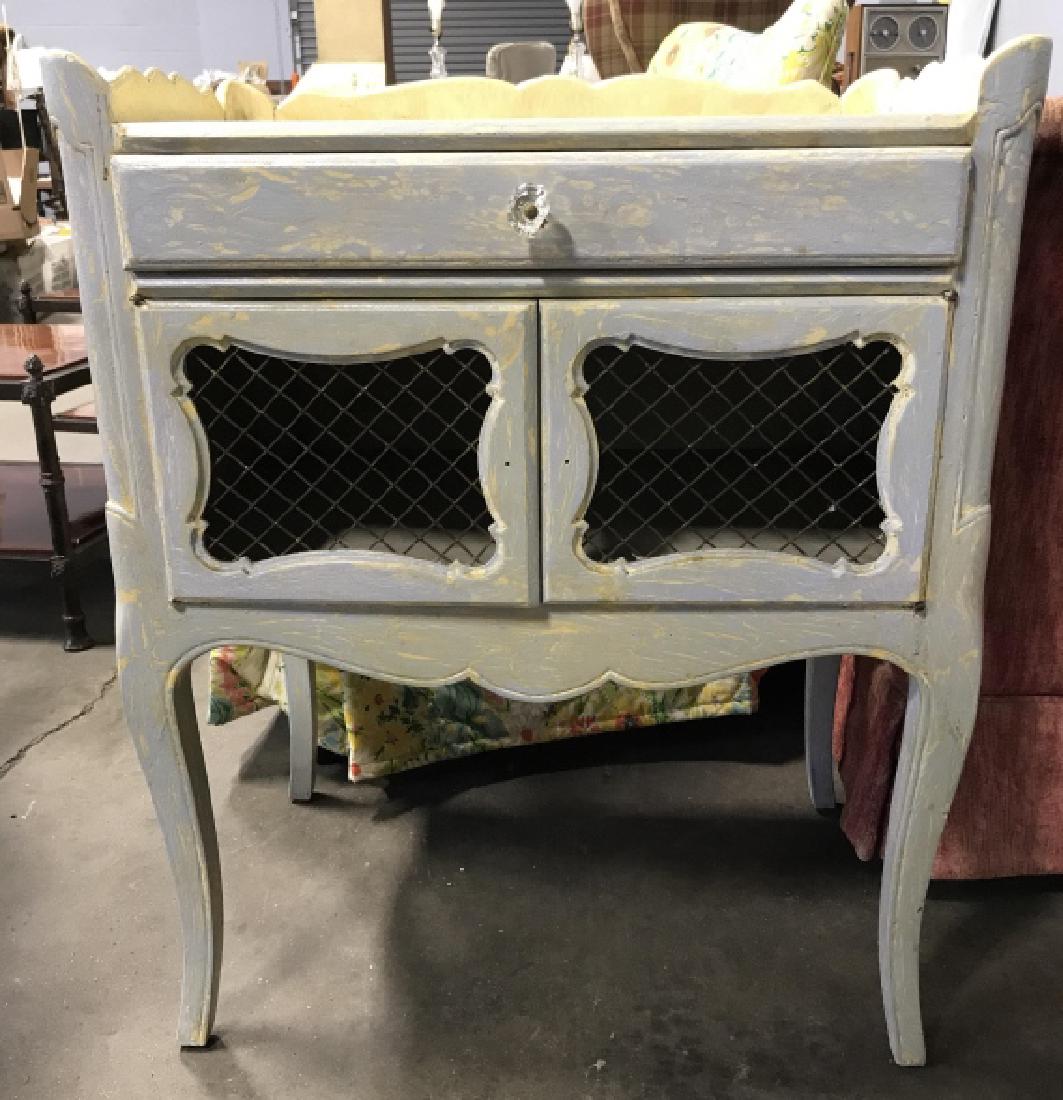 Vintage Poss Antique Blue Victorian Side Table (1 of 8)