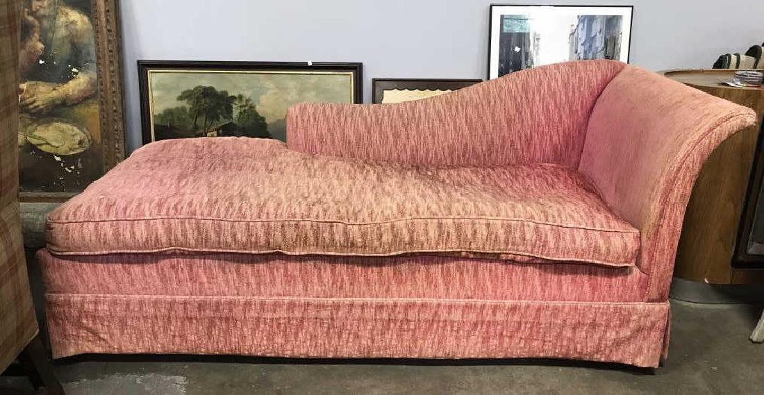 JOHN STUART Pink Toned Upholstered Chaise (1 of 6)