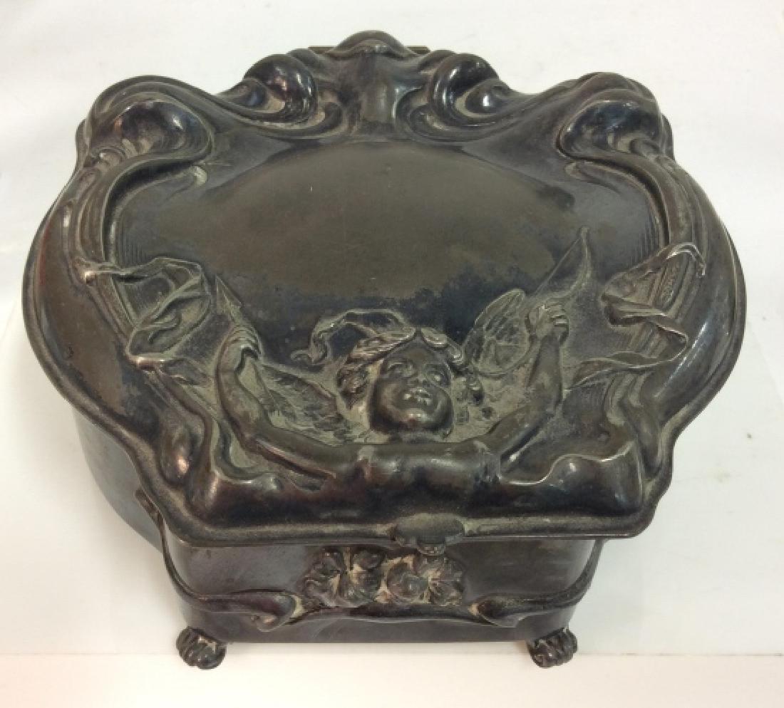 VICTOR SILVER CO Art Nouveau Keepsake Box (1 of 8)