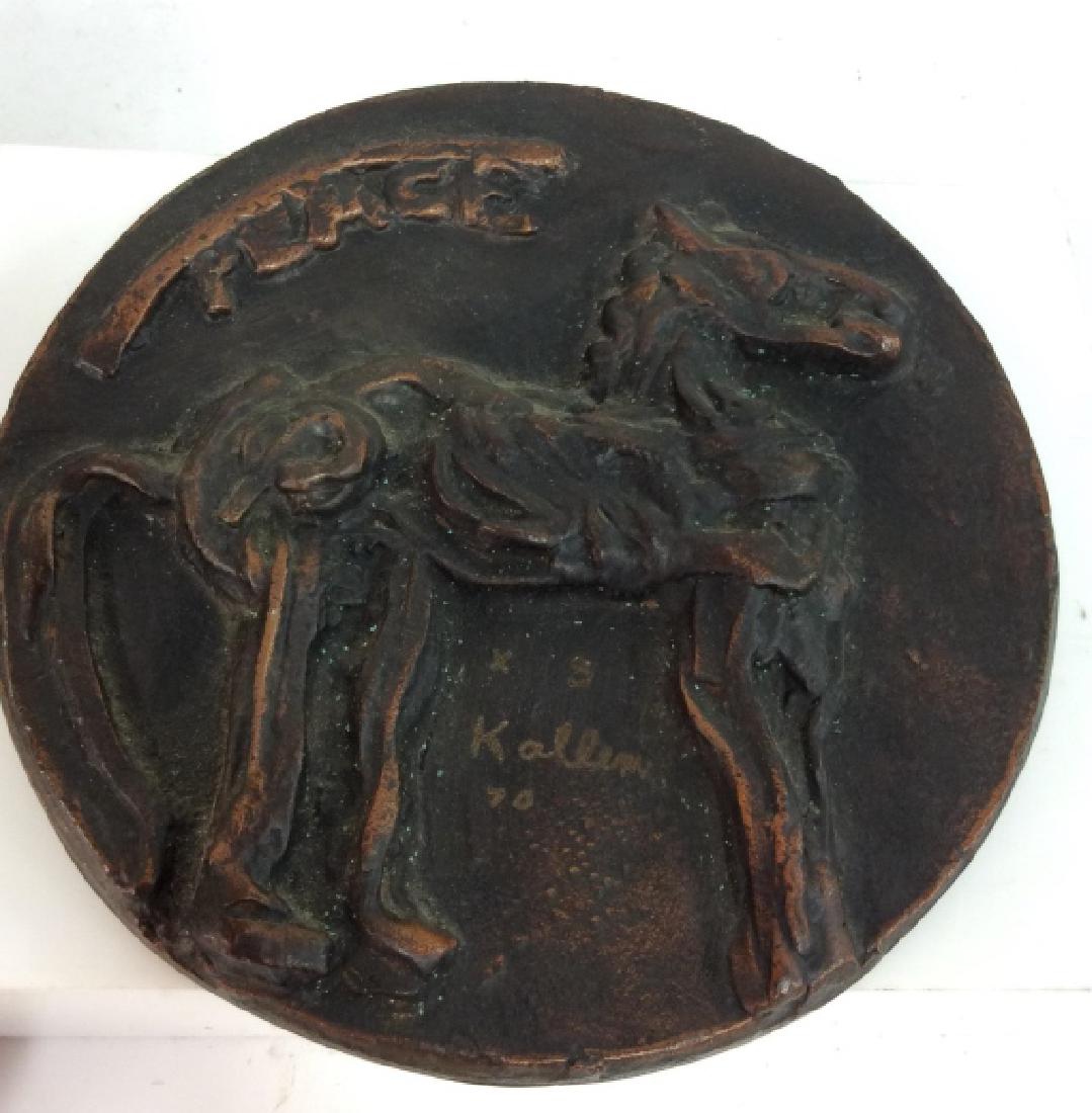 Herbert Kaplan Bronze Relief Plaque Peace (1 of 7)