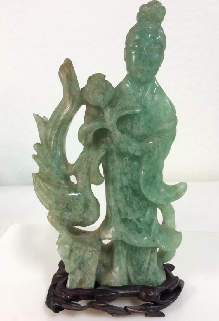 Vintage Asian Carved Jade/Jadeite Figure (1 of 9)
