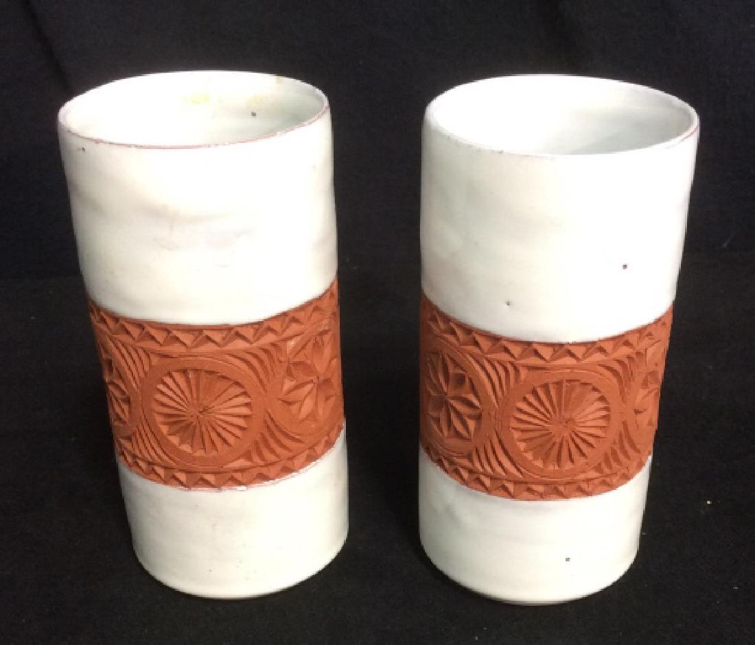Handmade Clay White Pots Vases, Vessels (1 of 6)