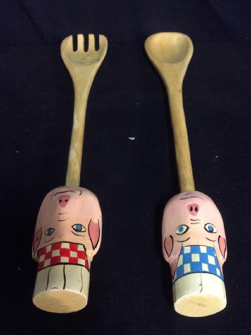 Wooden Pig Chef Serving Utensils (1 of 5)