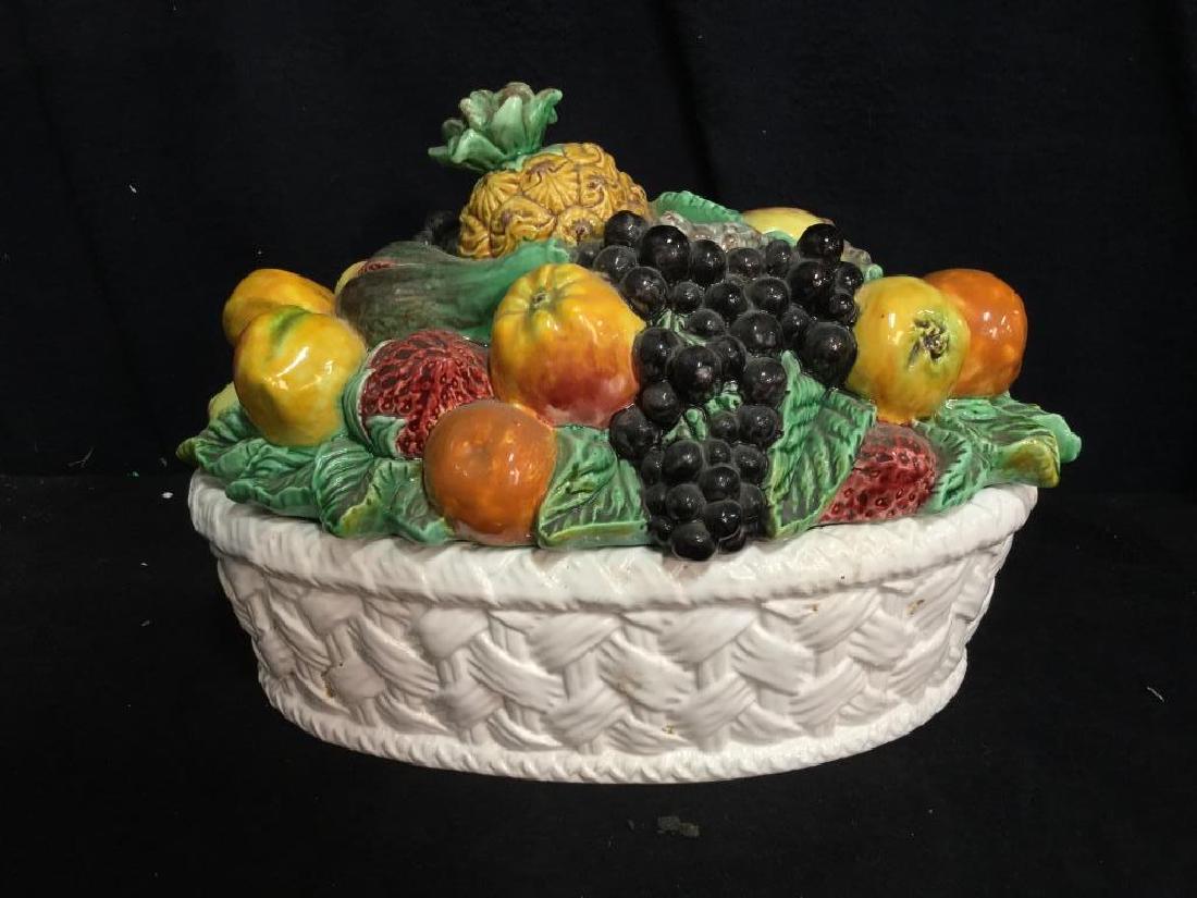 Trompe Loeil Ceramic Fruit Bowl With Lid (1 of 9)
