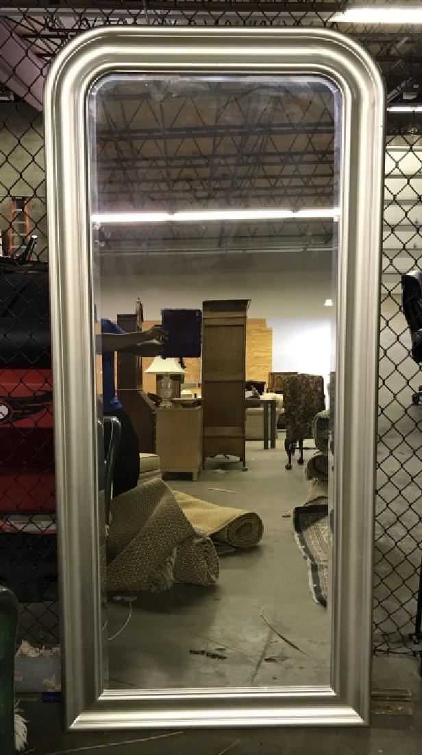 Beveled Framed Silver toned Contemporary Mirror (1 of 6)