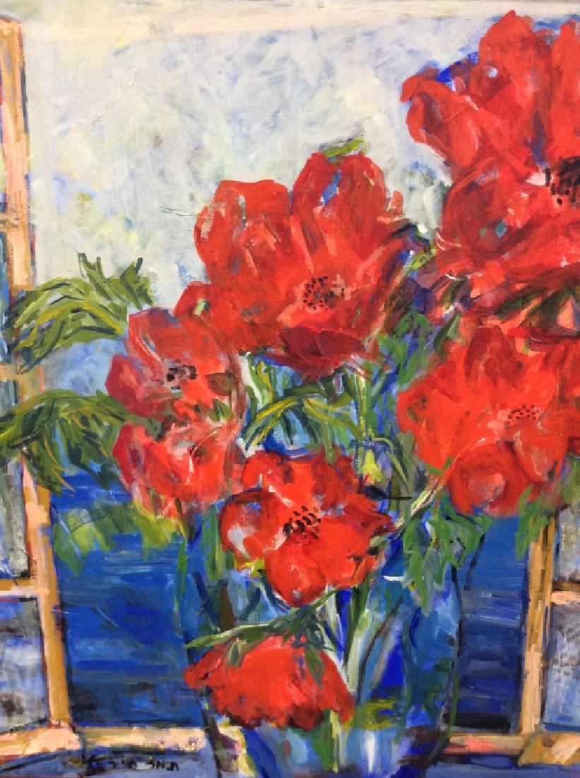 Framed Painted Floral Still Life (1 of 12)