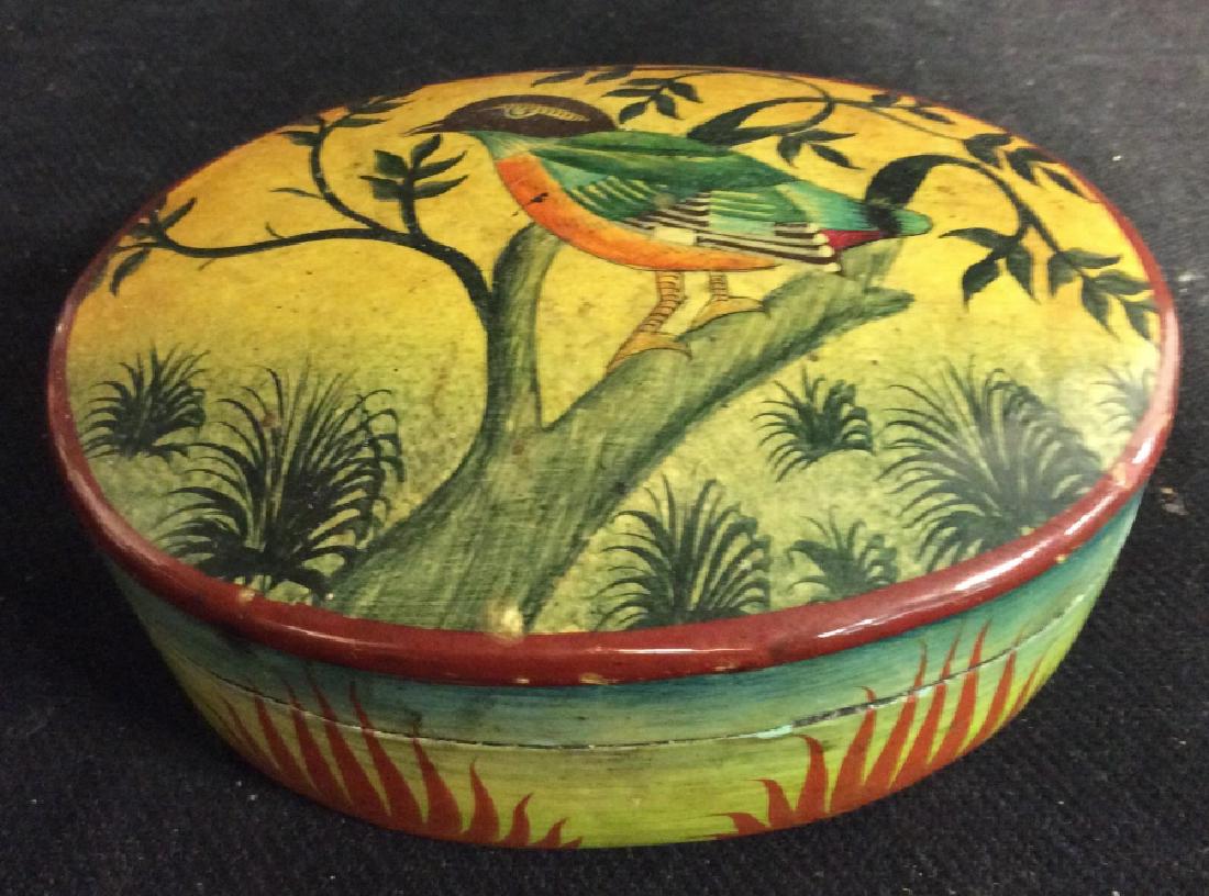 Persian Painted Lidded Trinket Box (1 of 9)