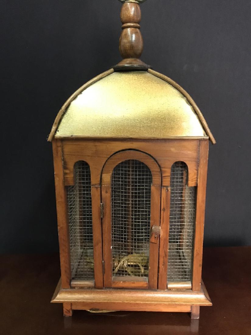 Wooden Birdcage Lamp (1 of 8)