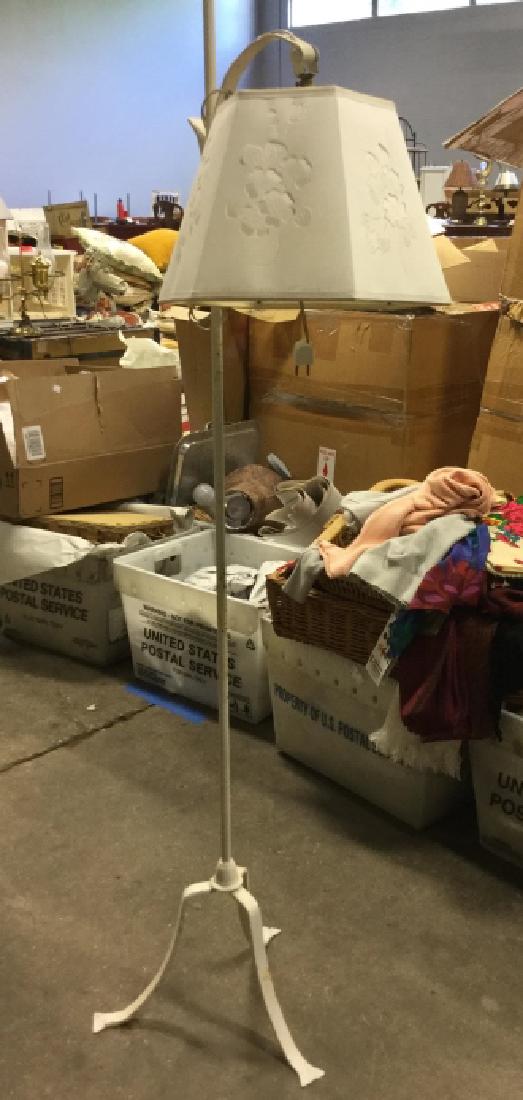 White Toned Metal Floor Lamp (1 of 8)