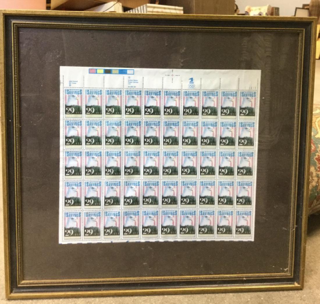 Framed US Savings Bonds 50th Anniversary Stamps (1 of 6)