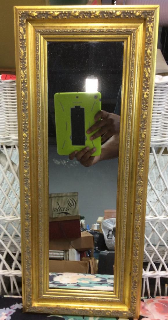 Gold toned Floral Detailed Wall Mirror (1 of 6)