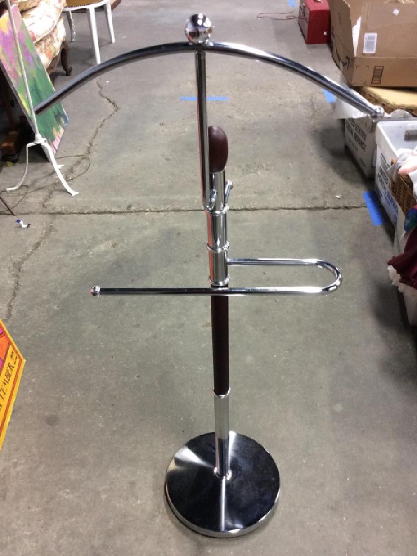 Silver Toned Metal Valet Suit Stand (1 of 6)