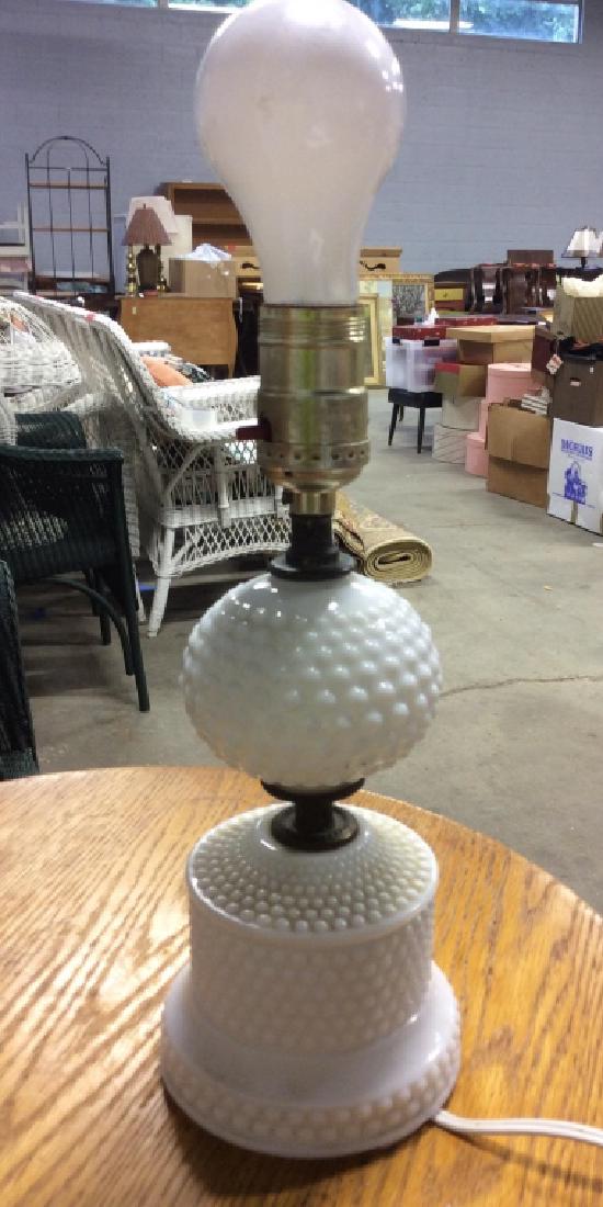 Beaded Milk Glass Table Lamp (1 of 6)