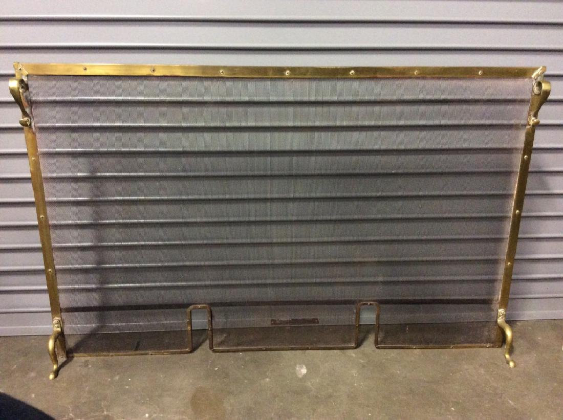 Brass Toned Metal Fireplace Screen (1 of 6)