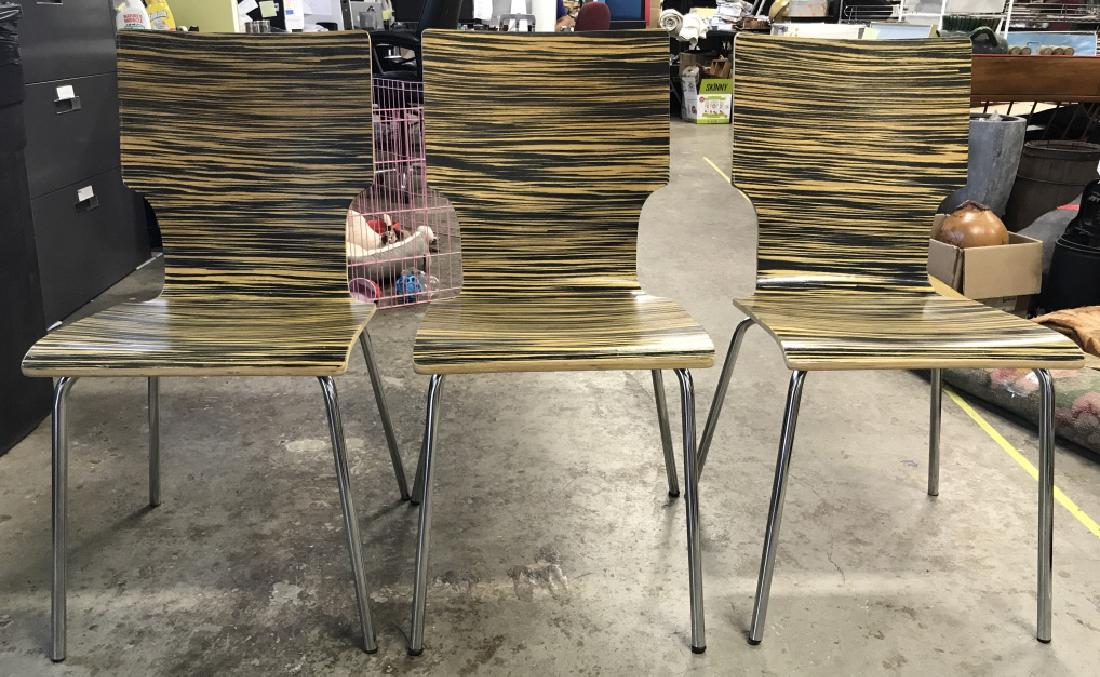 Lot 3 Mid Century Reproduction Wooden Chairs (1 of 8)