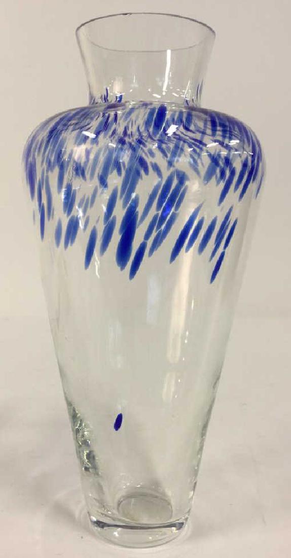 Art Glass Blue Speckled Vase