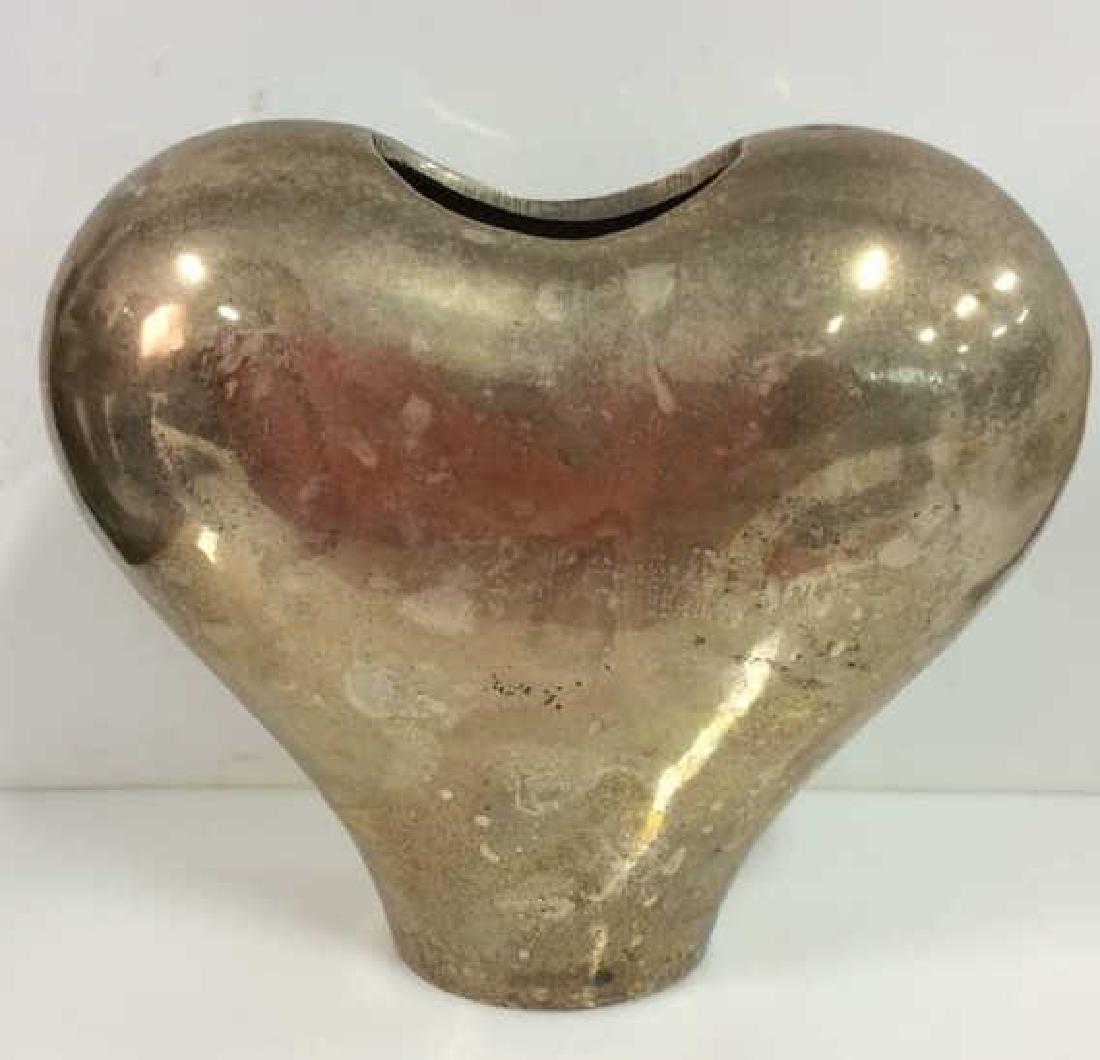 SVEND JENSON Silver Plate Heart Form Vase (1 of 9)