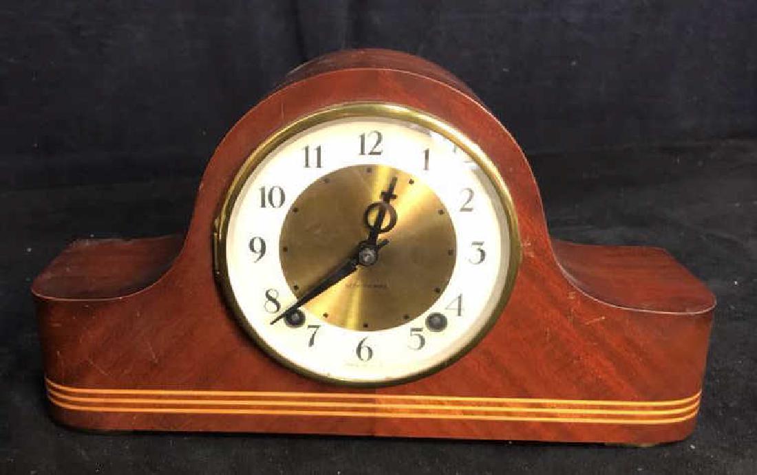 Seth Thomas Inlaid Wood Mantle Clock (1 of 10)