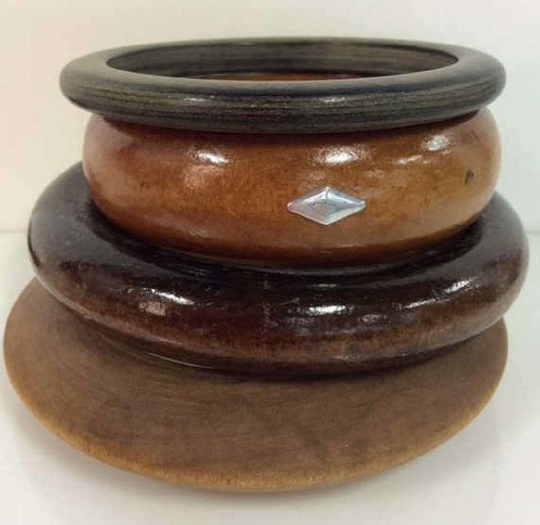 Lot 4 Wooden Bangle Bracelets (1 of 6)