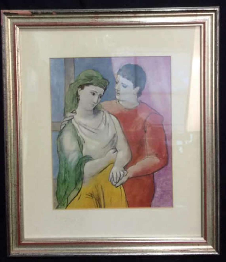Framed & Matted Print Artwork Man Woman Embrace (1 of 8)